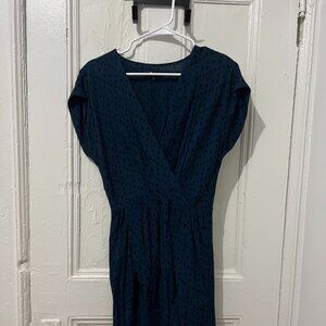 Madewell Faux-wrap dress – Teal – Size S